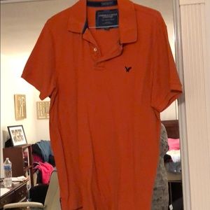American Eagle orange polo XL